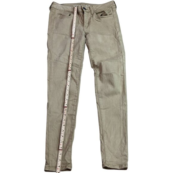 American Eagle Outfitters Womens Super Stretch Jegging Pants Size 2 Regular Beig - Picture 9 of 9